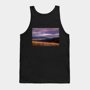 Sunset clouds over mountains Tank Top